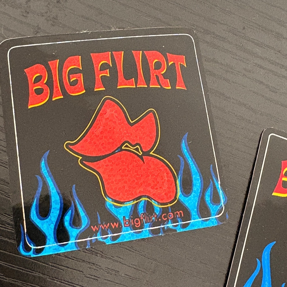 Vintage Y2K Big Flirt Red and Blue Stickers - Picture 8 of 13